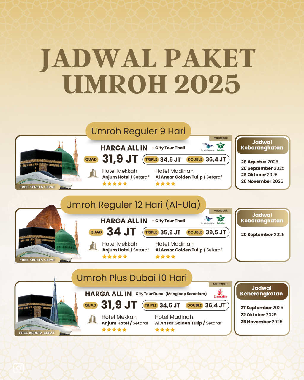 Jadwal Paket Umroh